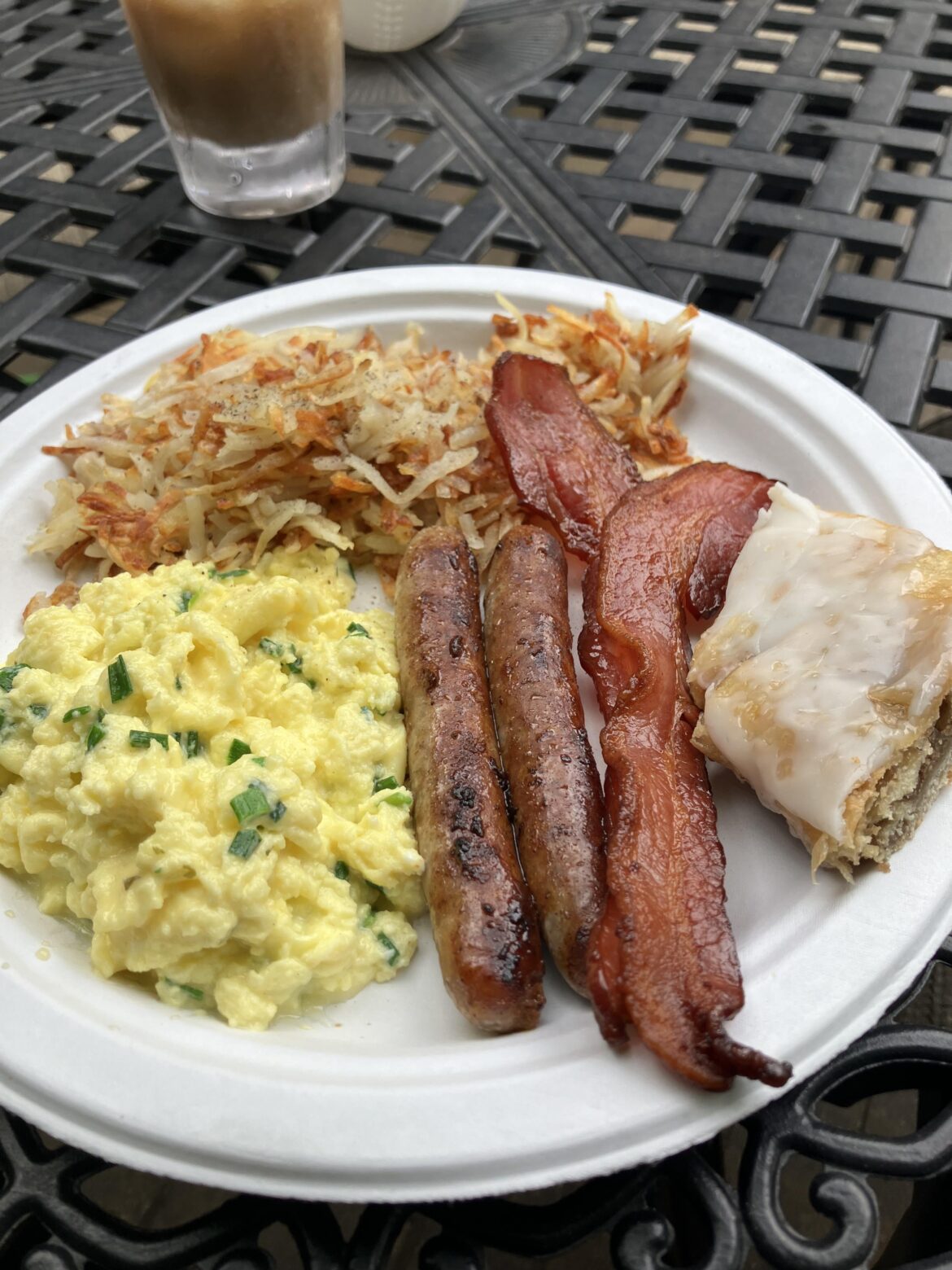 Soft scrambled eggs with Boursin and chives