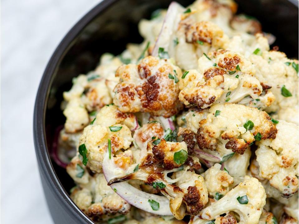  Roasted cauliflower and chickpea salad created by Jenny Hui, the executive chef of The Lazy Gourmet.