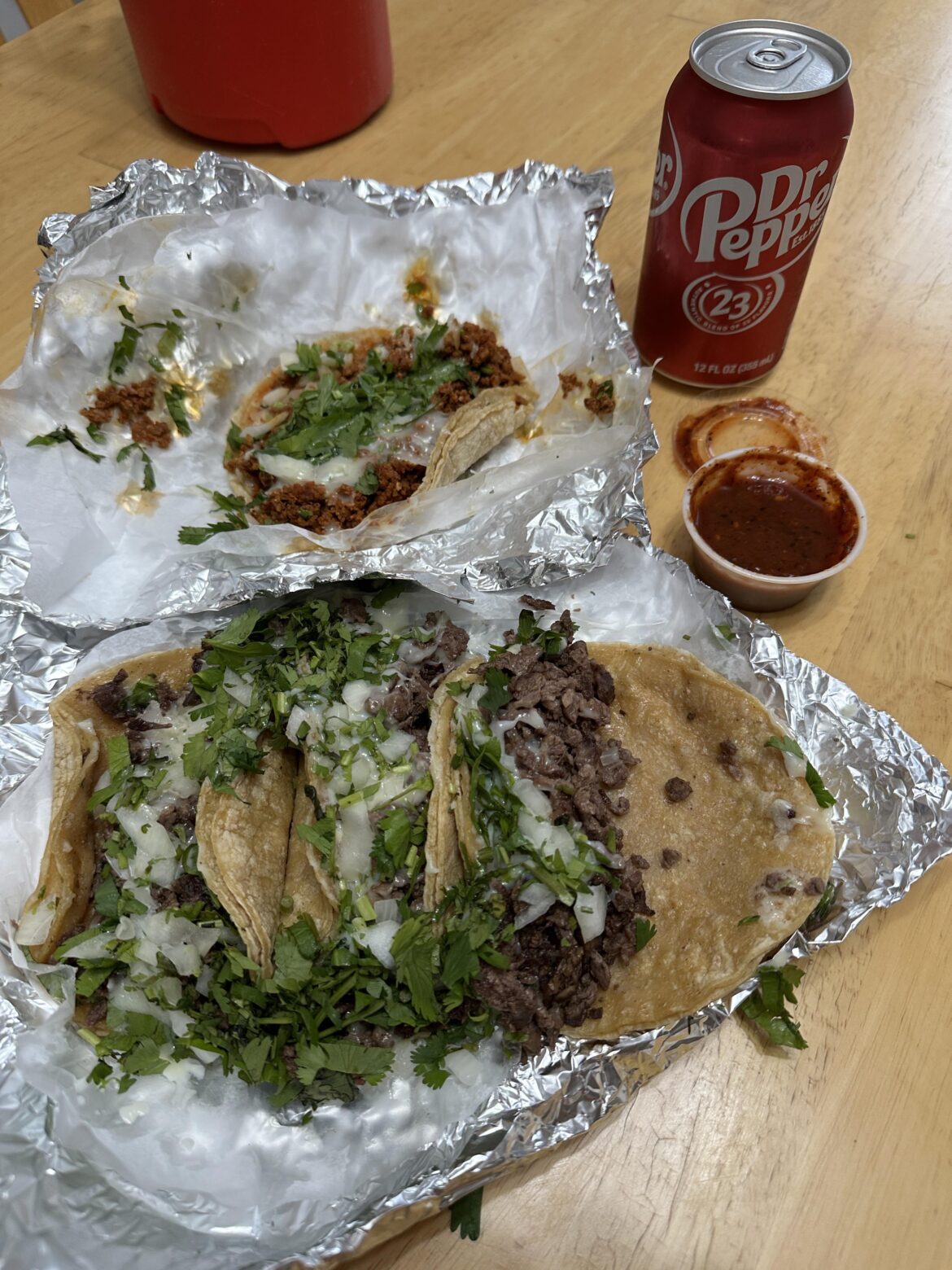 some tacos i picked up last night.