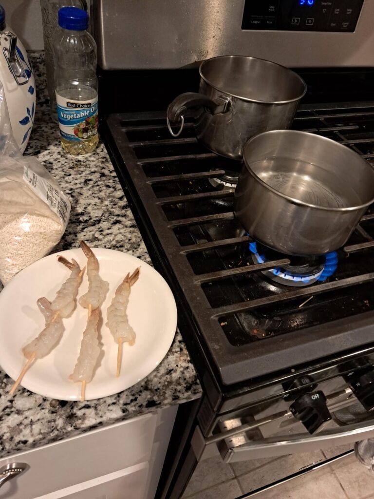 Not the prettiest looking shrimp nigiri but I tried XD it was good tho