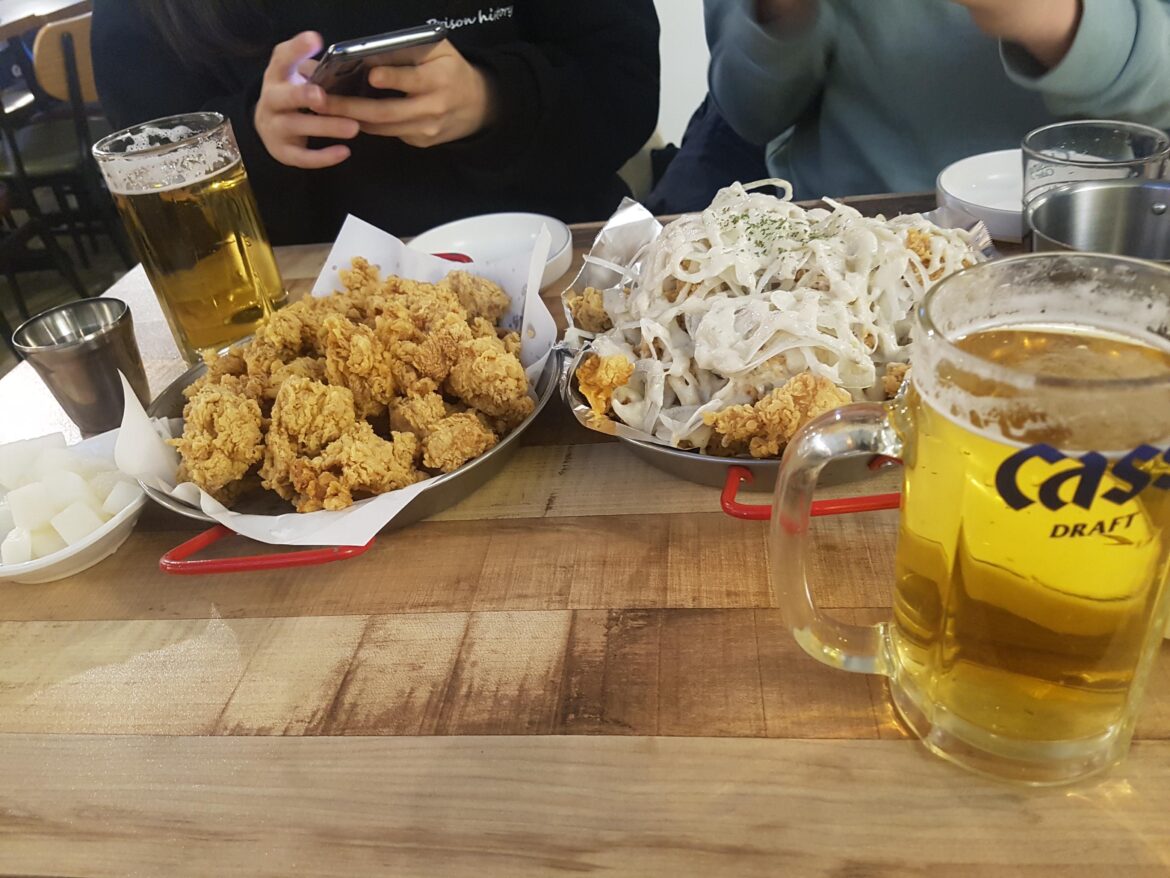 Korean chimaek(chicken+beer(maekju))