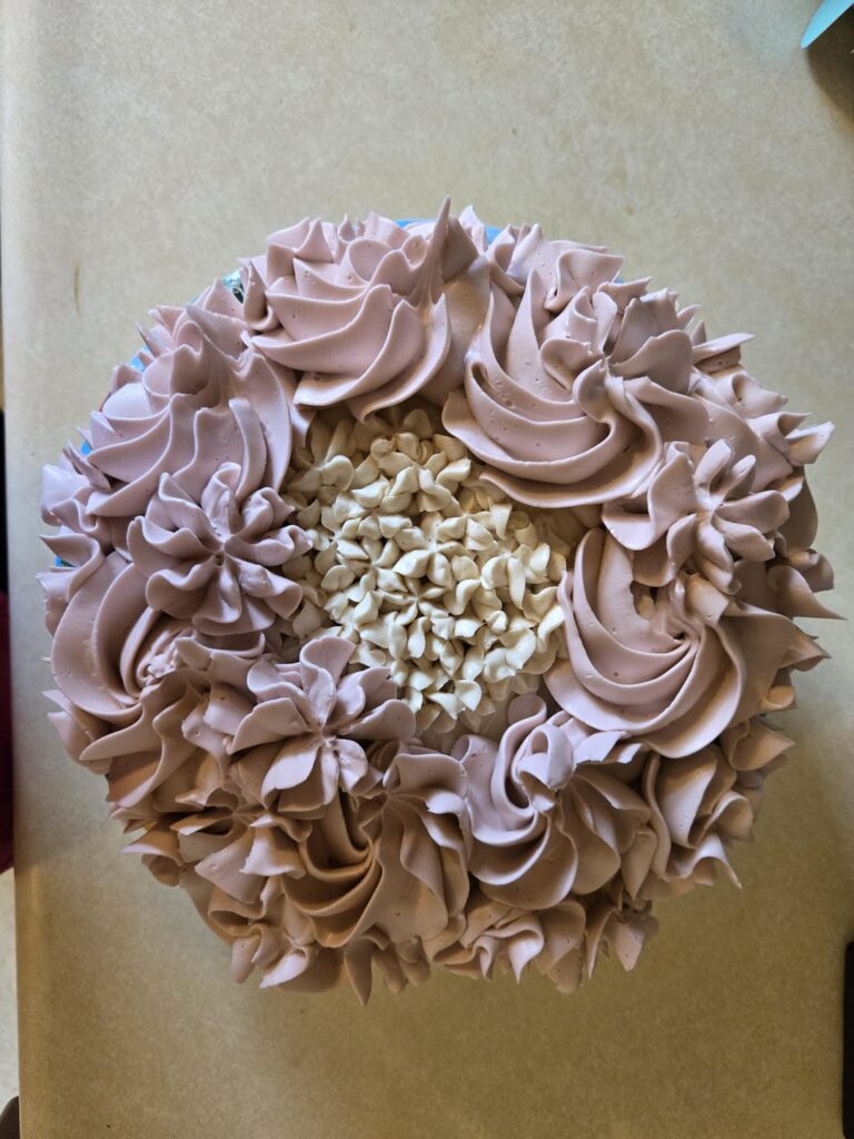 First time decorating a cake