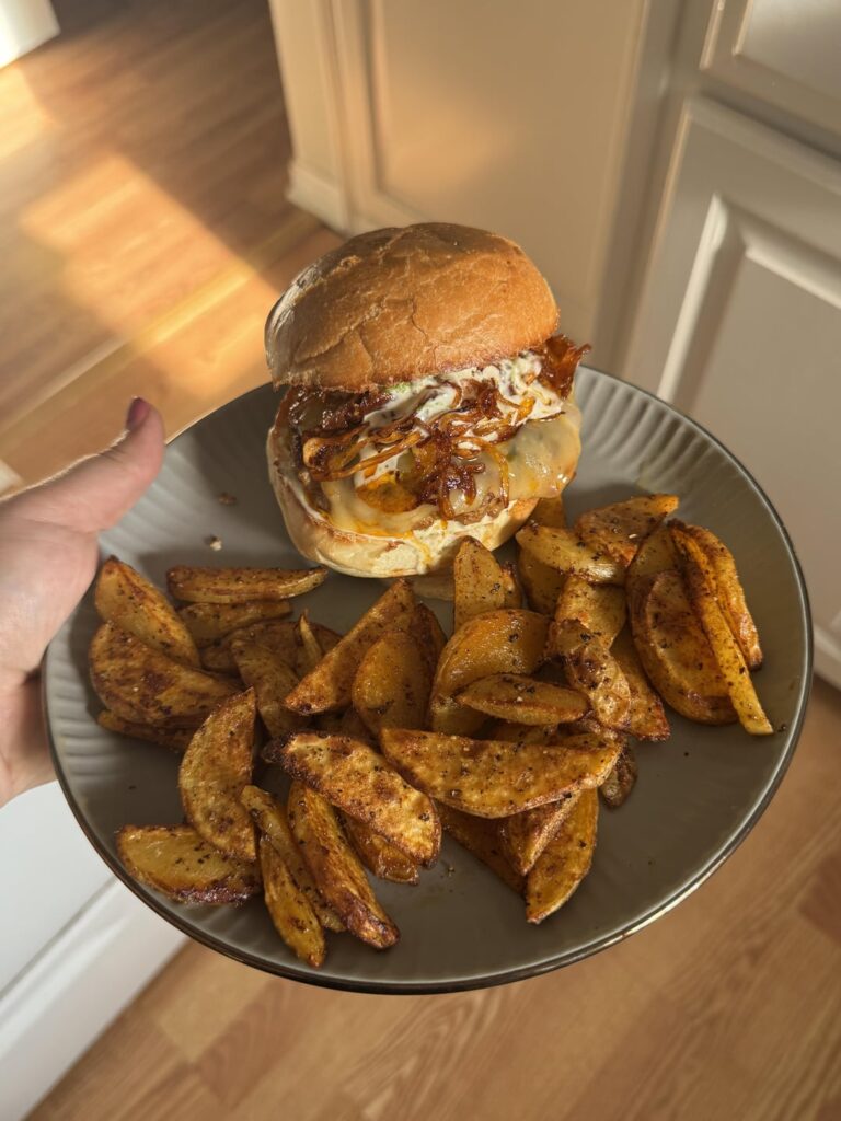 Gouda Pork Burgers