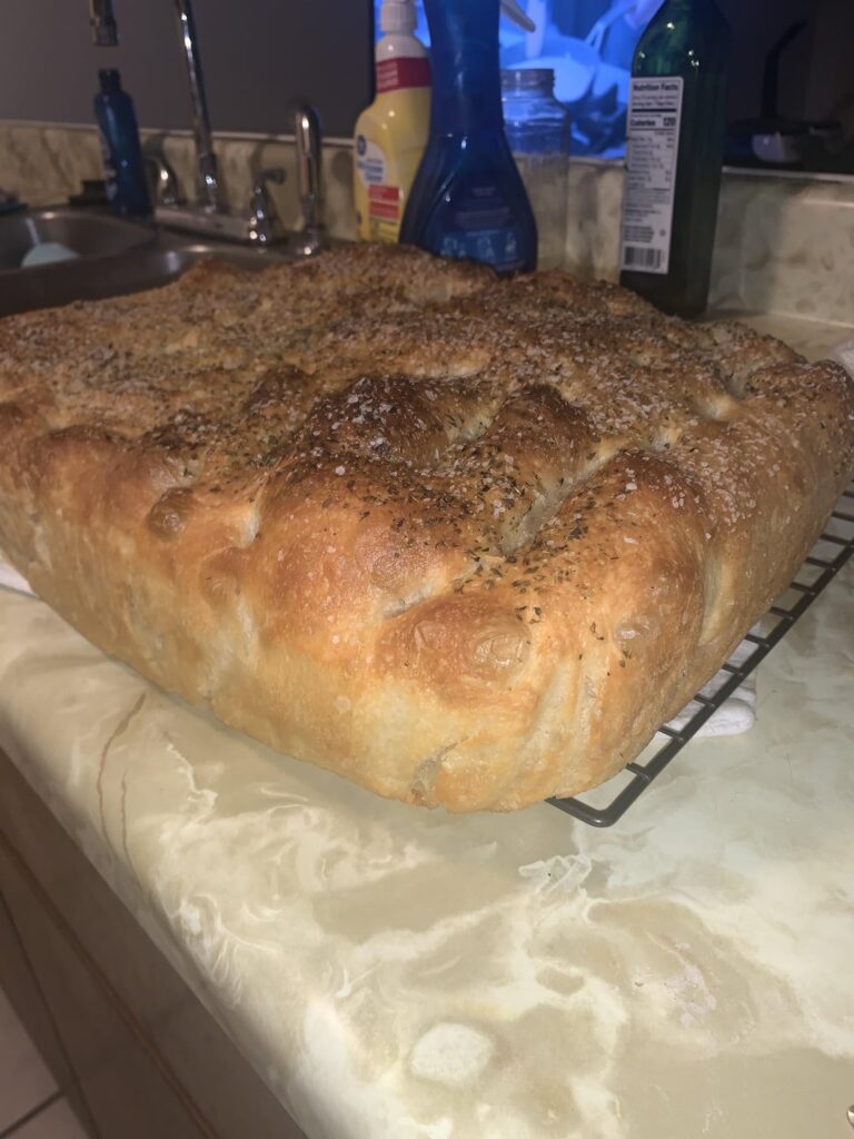 rate my first homemade focaccia
