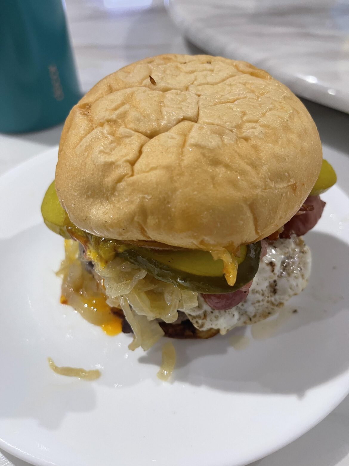 Guess what’s on my burger for dinner.