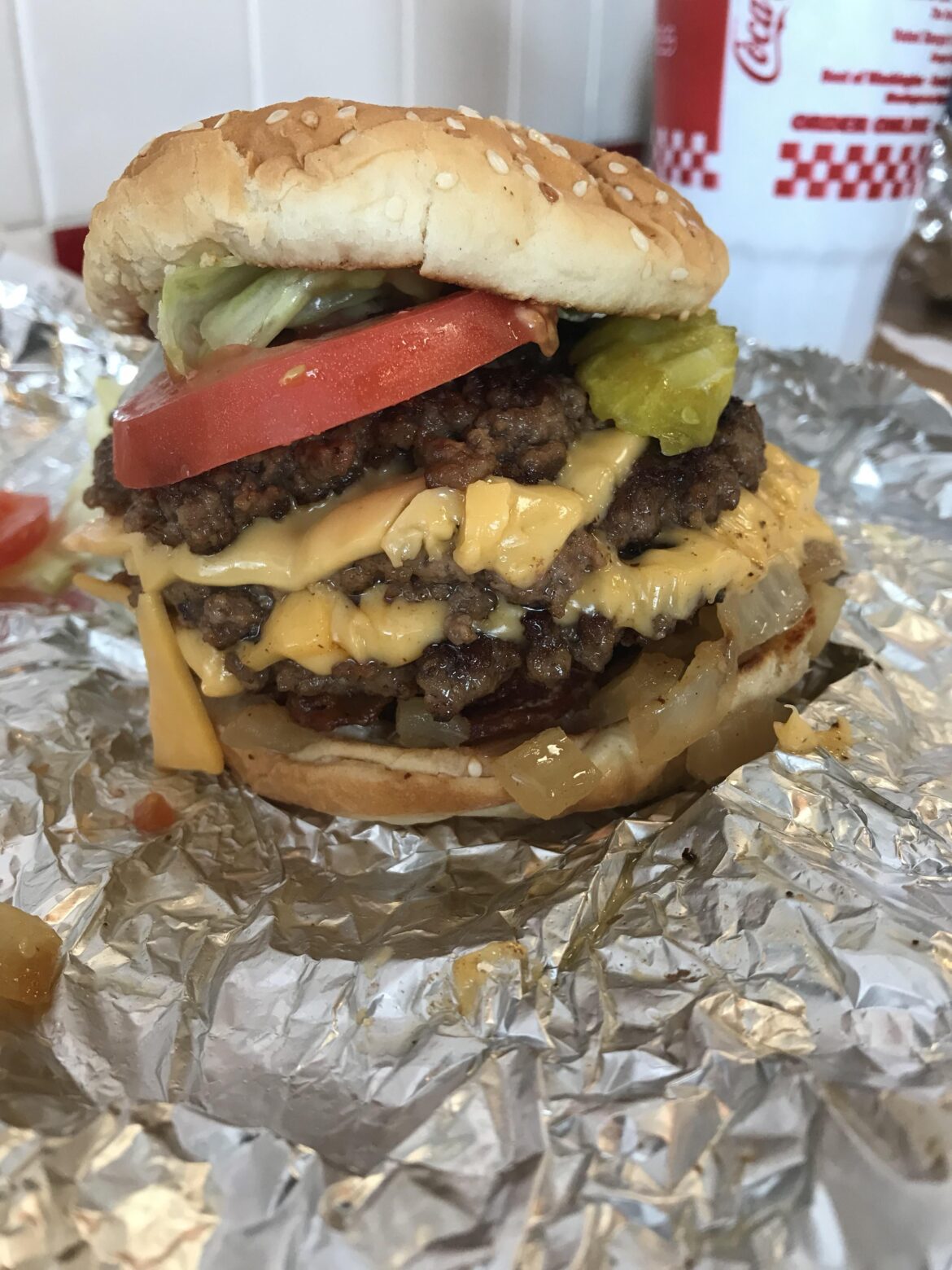 Hadn’t drained my bank account for a Five Guys burger in a while. Figured it was time.