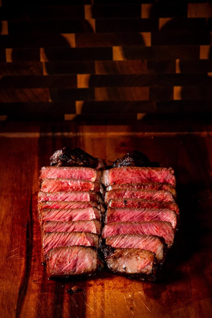 A Couple of Dry Aged, Dry Brined, Reverse Seared Strip Steaks A Couple of Dry Aged, Dry Brined, Reverse Seared Strip Steaks
