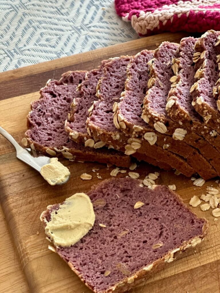 Purple Oat Bread made with Freeze-Dried Purple Yam 💜🍞