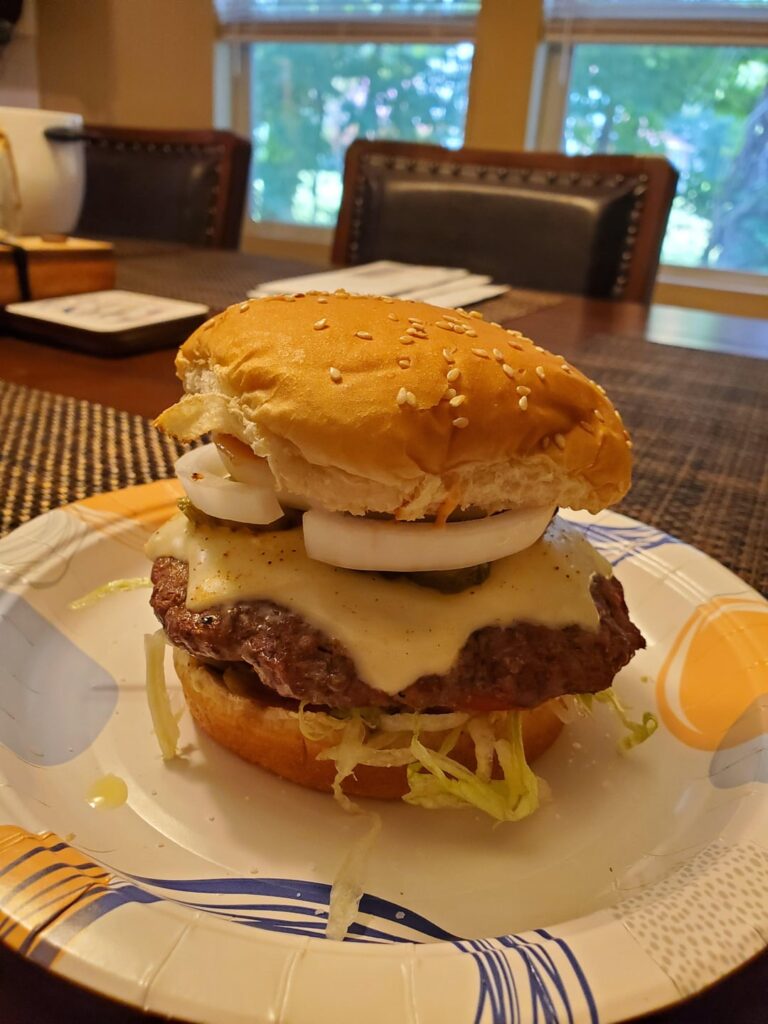 All America burgers on the Old Smokey