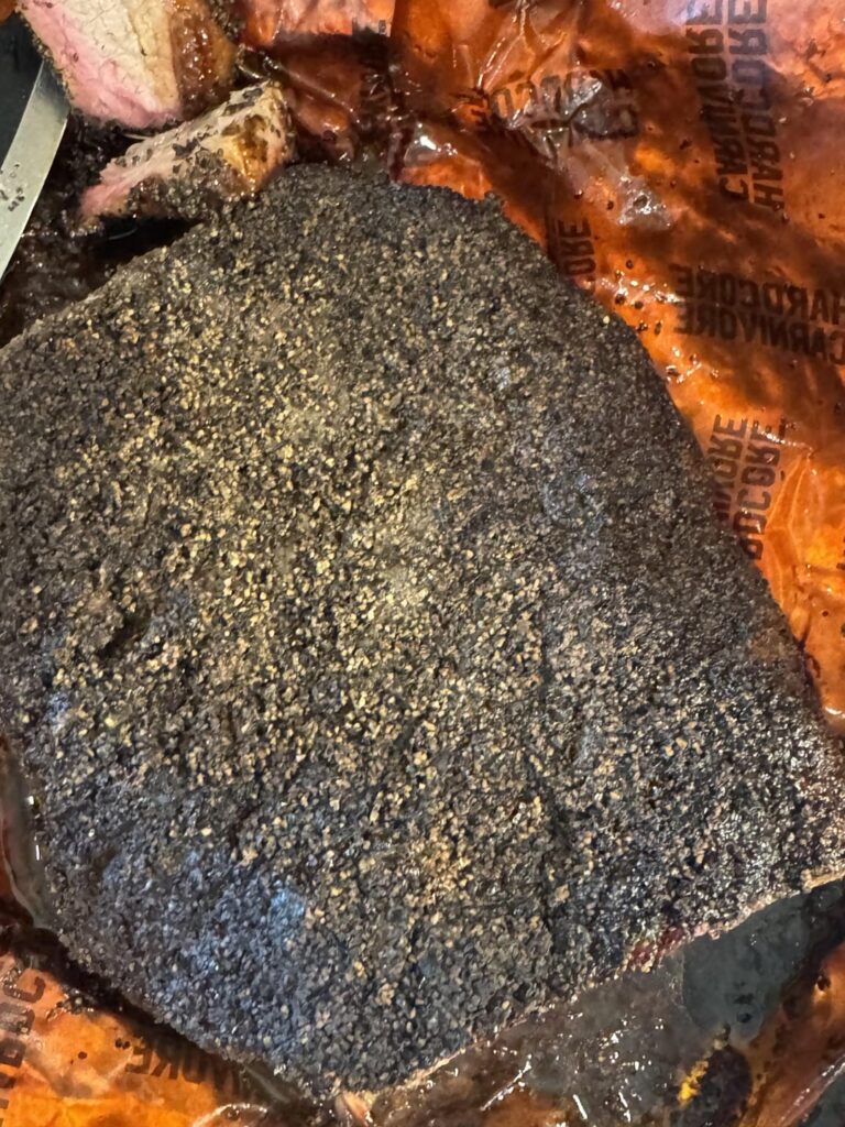 Smoked  my first brisket today . Felt good about it.