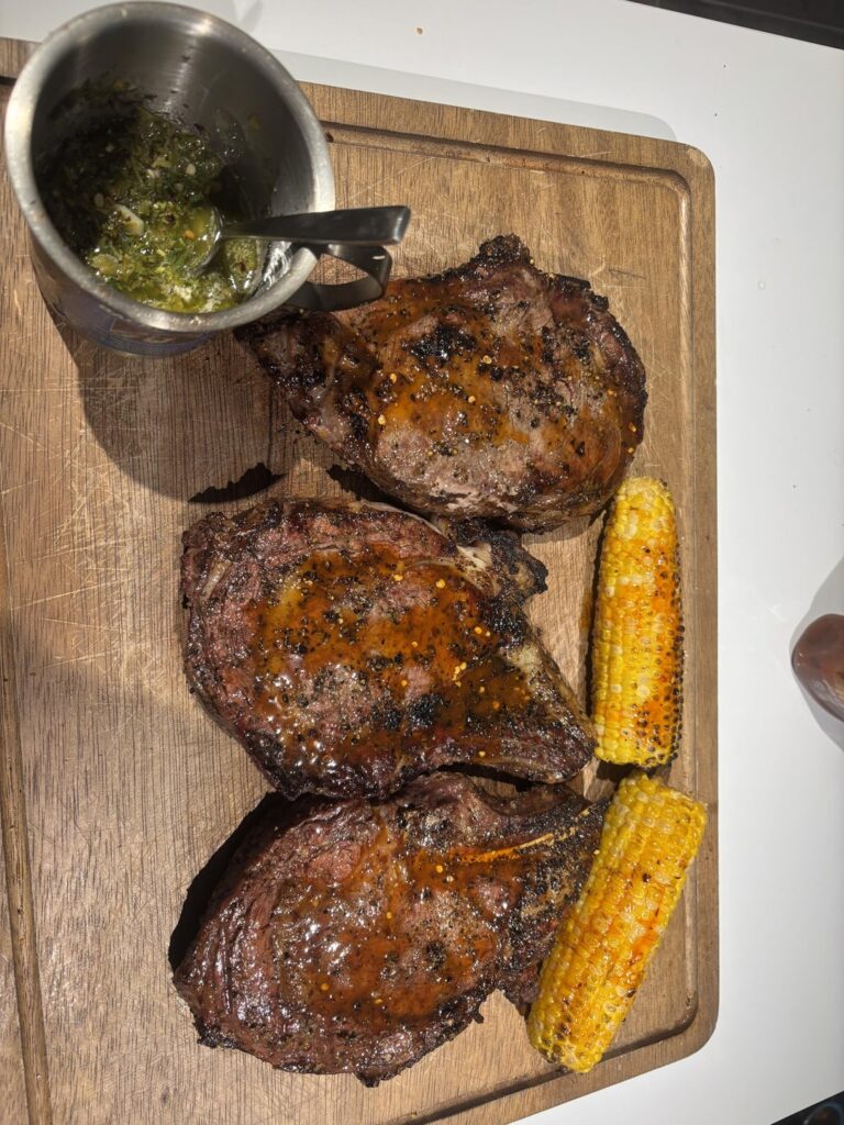 Steaks on my $30 Walmart grill