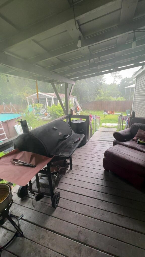 Love smoking in a storm