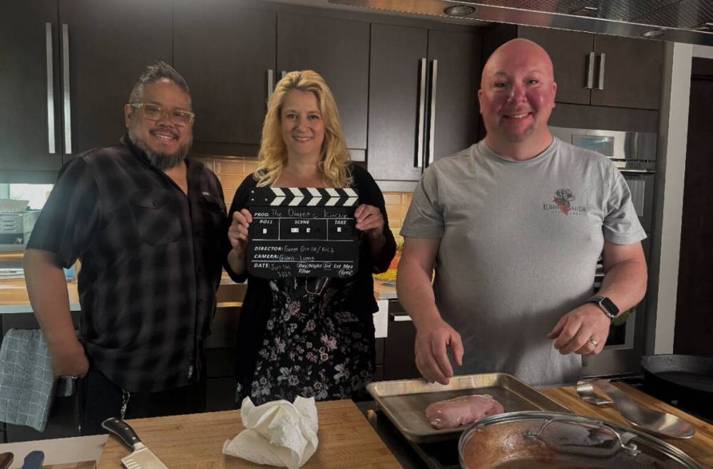 SUPPLIED
                                Diabetic Kitchen creators George Orallo (left) and Karen Tusa with host Kevin Beaulieu.