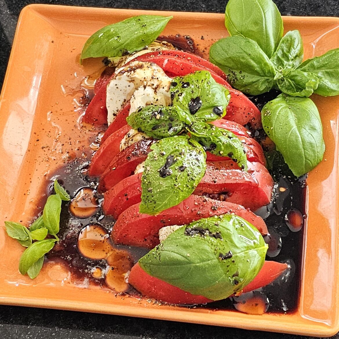 A little ad-hoc Caprese, as it's the season
