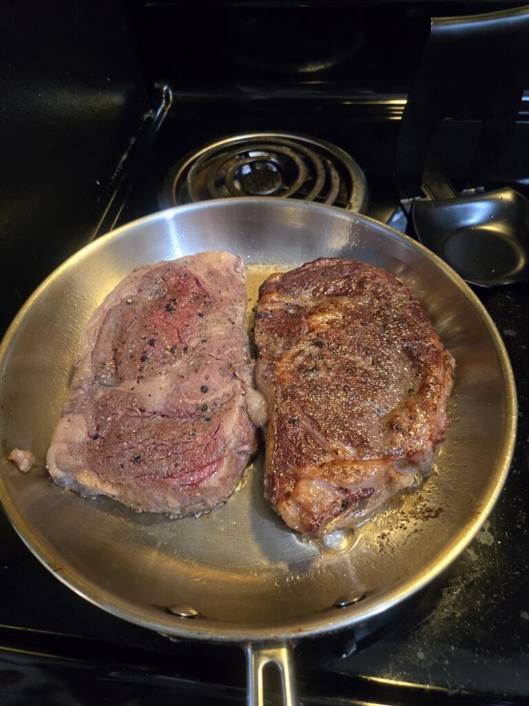Sousvide Ribeye Steak Dinner