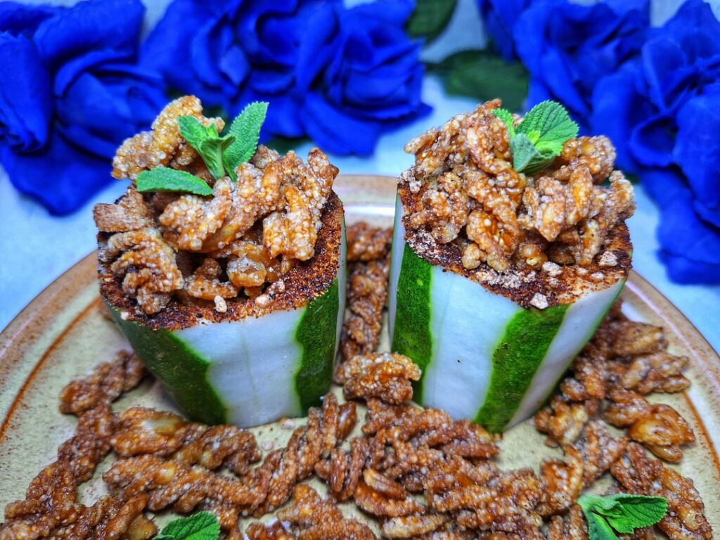 First time making fried spiral pasta.