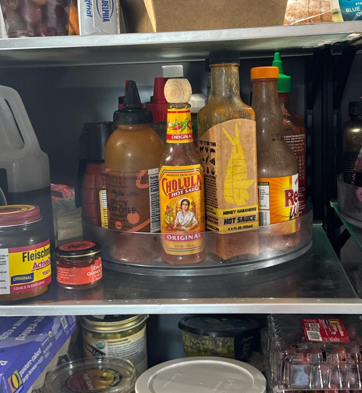 Future ex husband says fridge spinner takes too much space…i said thanks for your opinion