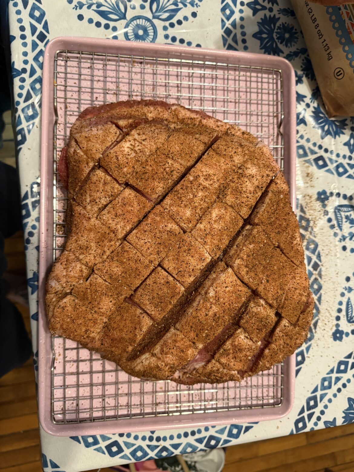 Thursday nights dinner just waiting for the smoke.