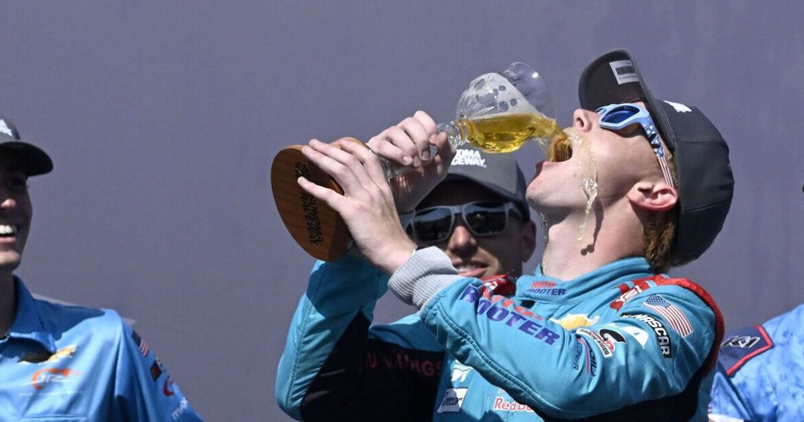 NASCAR star made to change celebration for wine country win - Motorsport - Sports