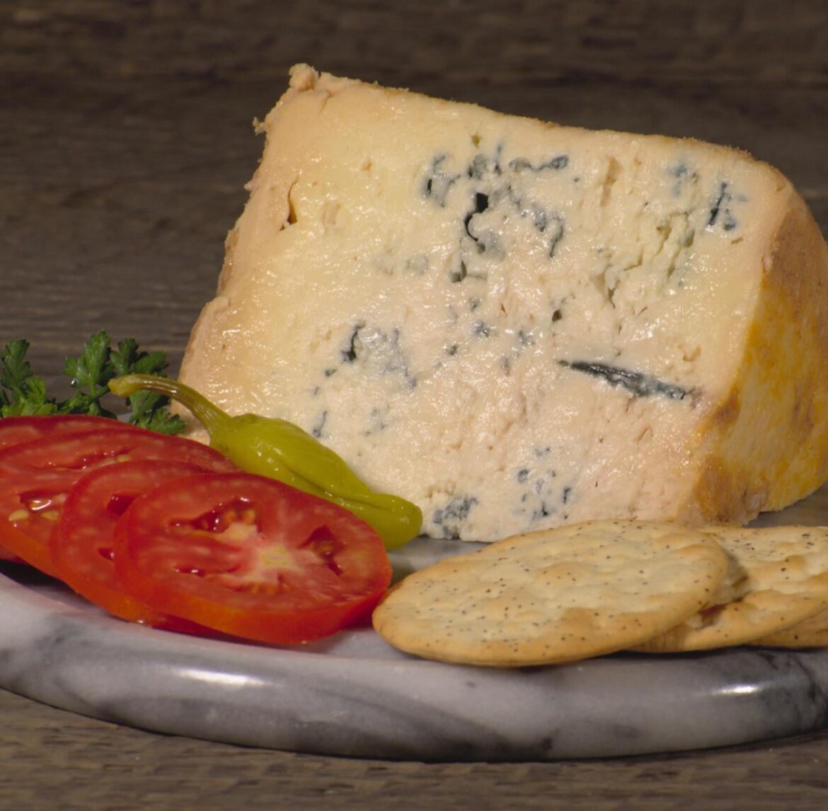 Day 1721 of posting images of cheese until I run out of cheese types: Orchard Blue