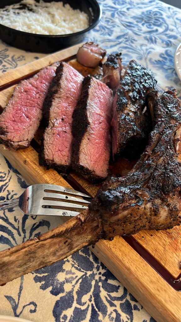 Tomahawk on Weber Kettle