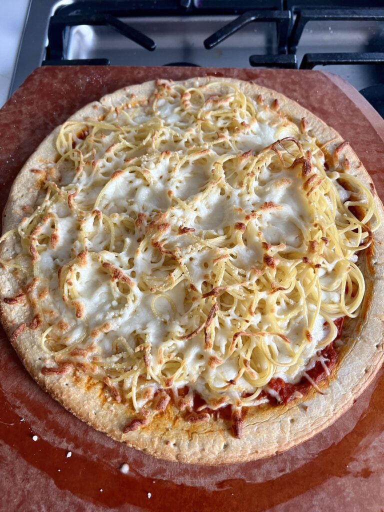 My kid wanted a Noodle Pizza.