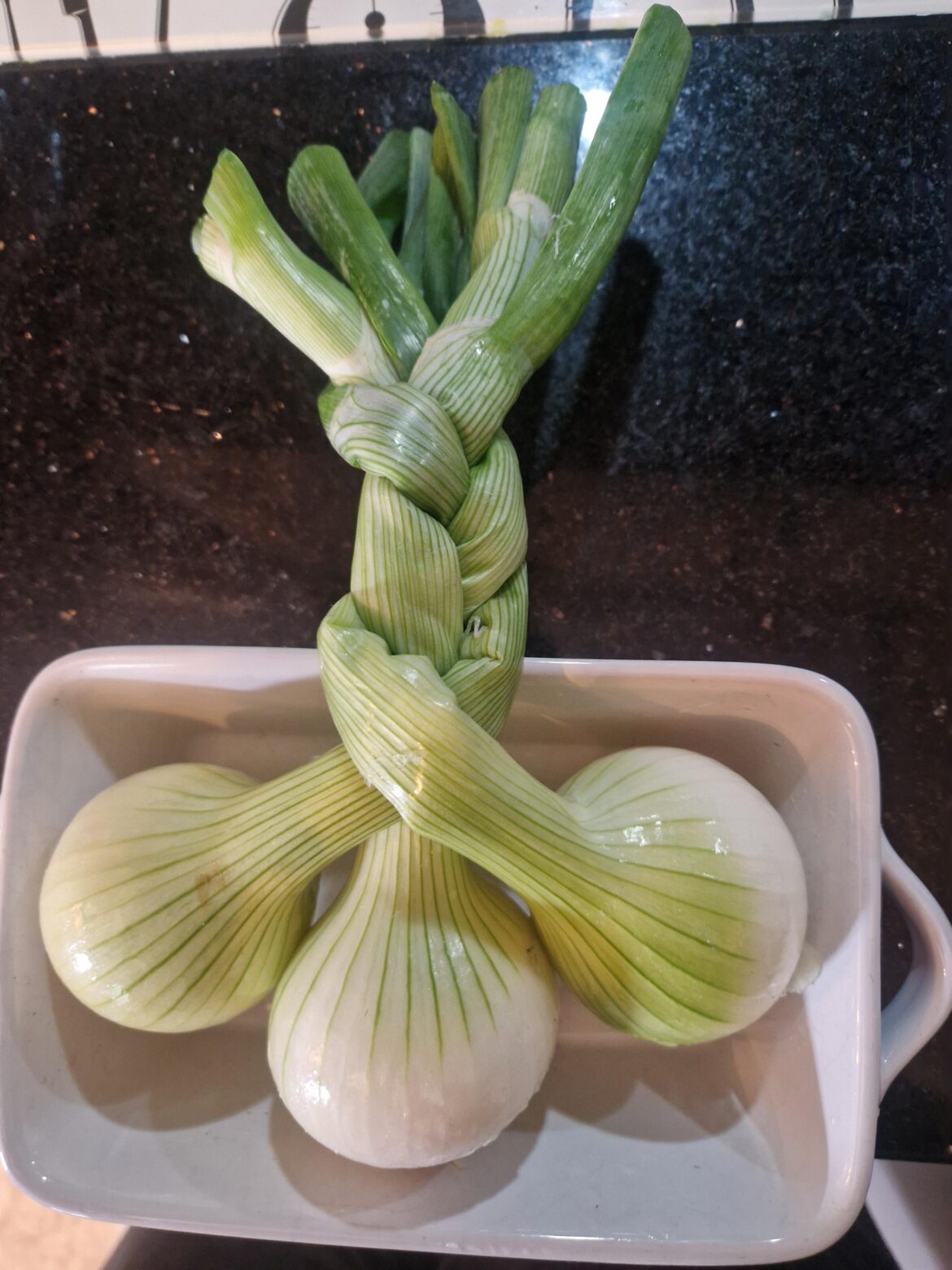 Little onion plait going on the bbq later.