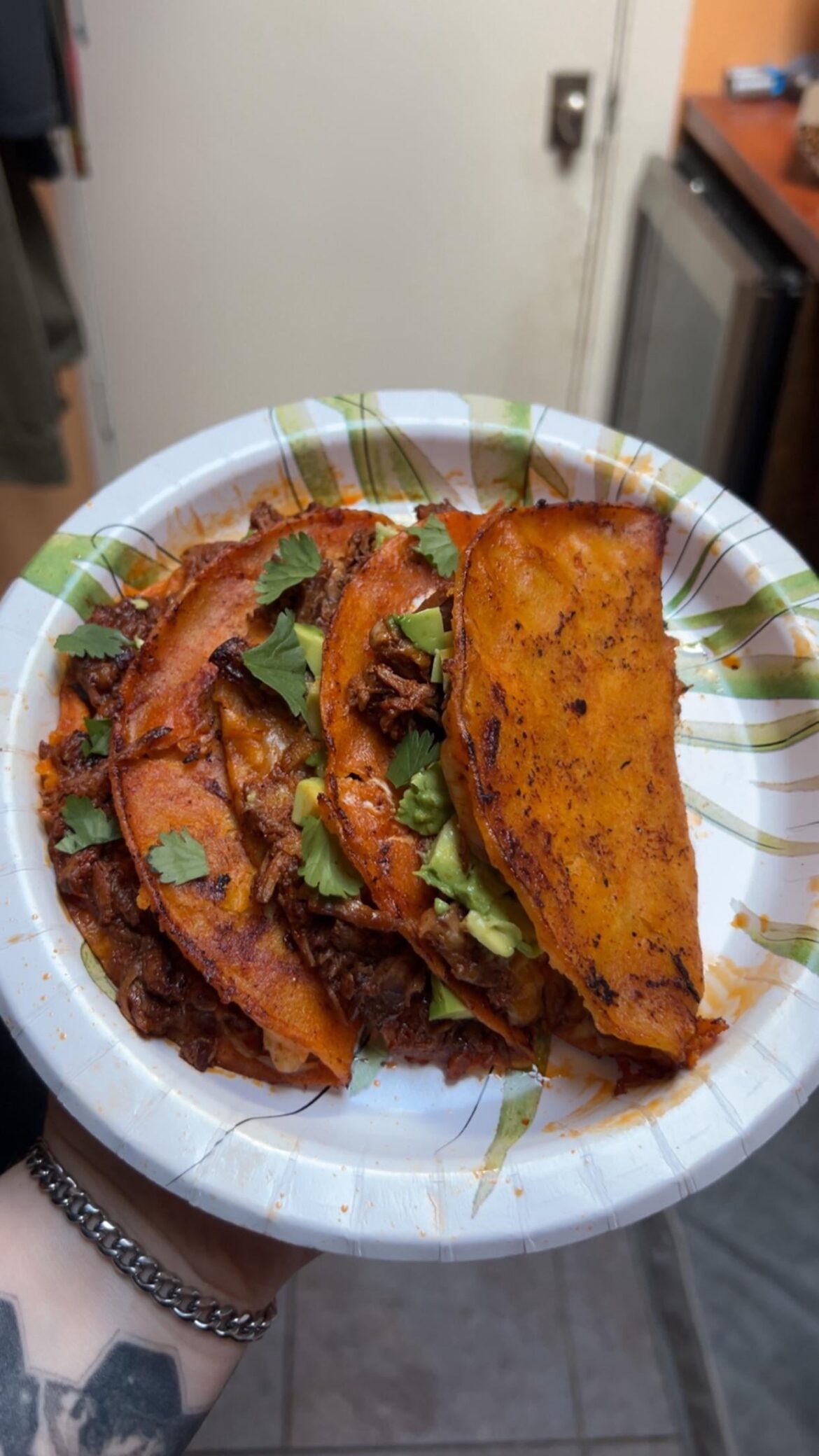 First time making birria from scratch and I just had to use it for quesabirria tacos First time making birria from scratch and I just had to use it for quesabirria tacos
