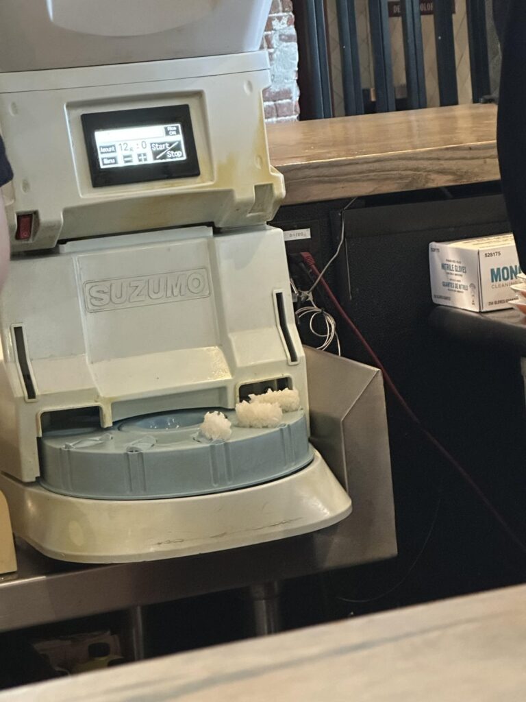 Anyone ever see a Nigiri rice forming machine? Saw one for the first time at Temaki Den in Denver.