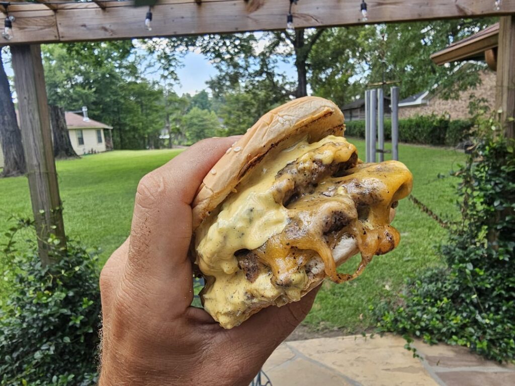 Sunday burgers on the grill