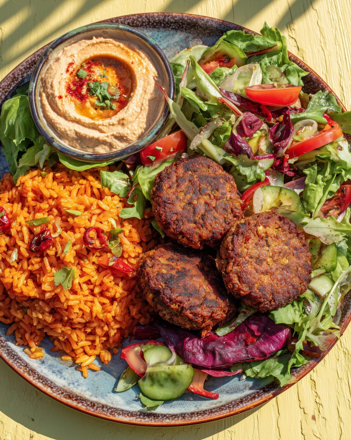 Smoky Bean Patty Salad