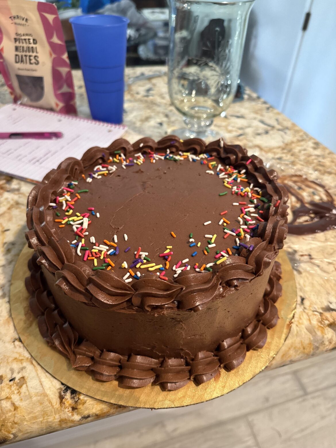 My first time making a birthday cake :’)