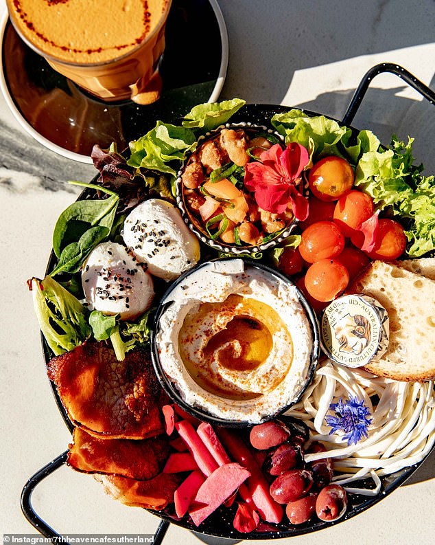 South of Sydney in the suburb of Sutherland sits 7th Heaven , a quaint cafe with a menu that features the almighty $21 Mediterranean Bowl