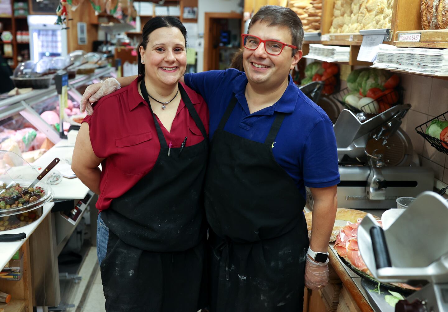 Marilena Locilento and her brother Emilio Locilento at their family's Italian gourmet store, Tutto Italiano, in Hyde Park.