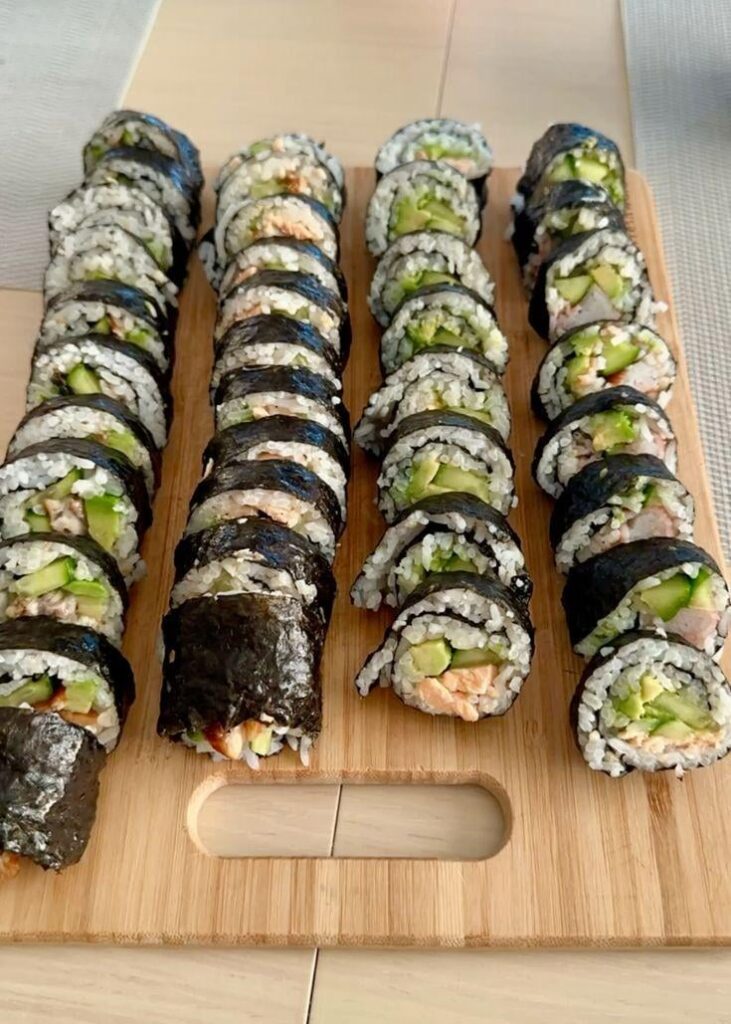 My second attempt at making sushi, the first attempt was horrible.