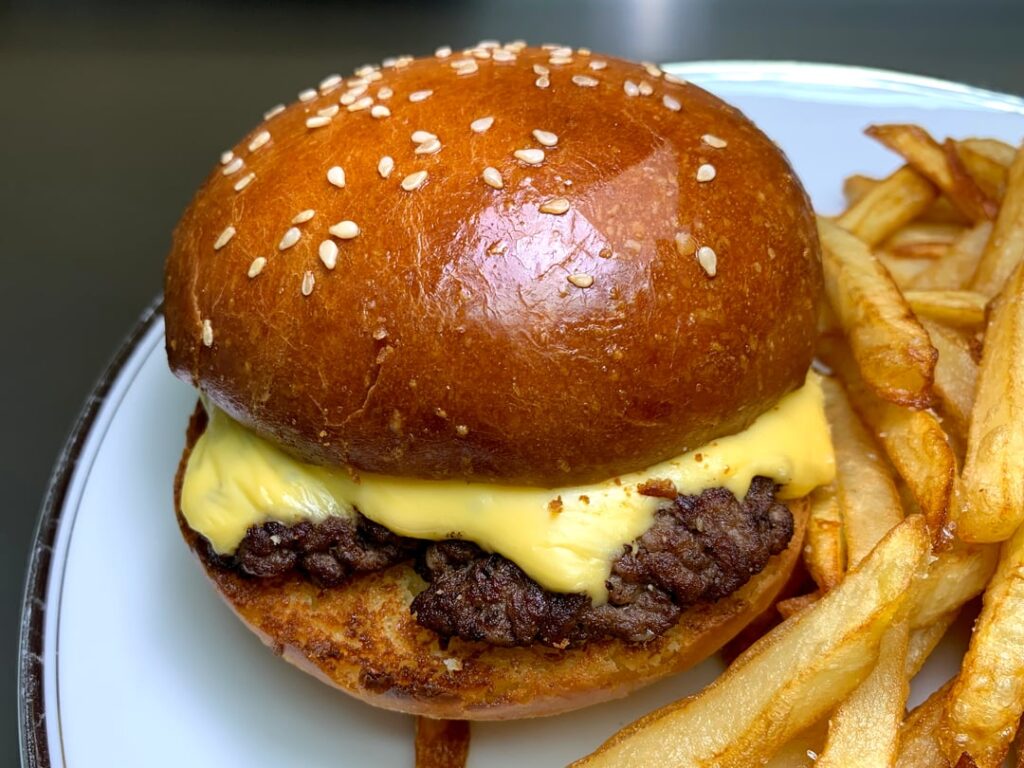 Cheeseburger, Plain - Homemade Hokkaido Milk Bun