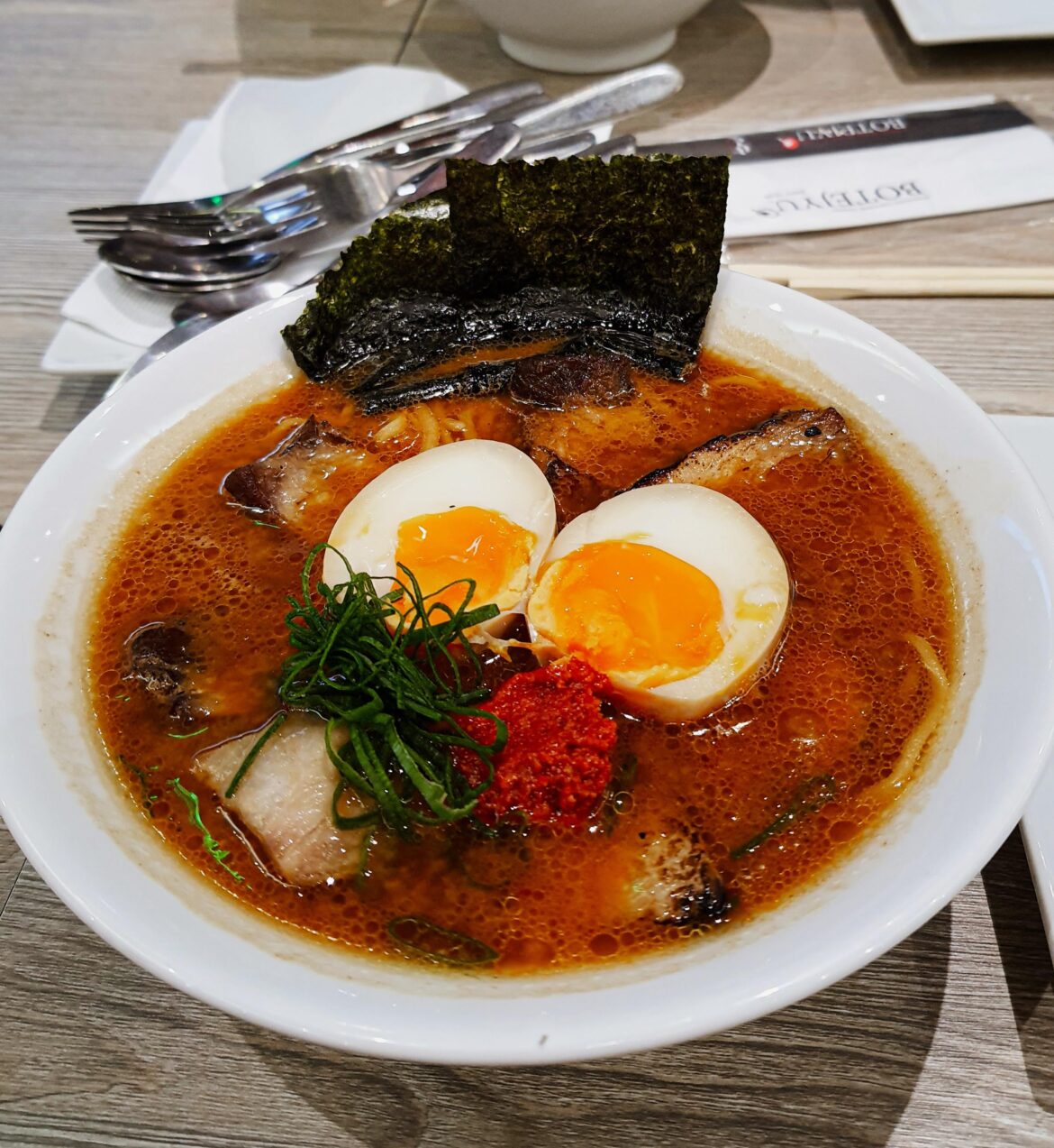 Tonkotsu ramen with a spicy kick 🍜♨️