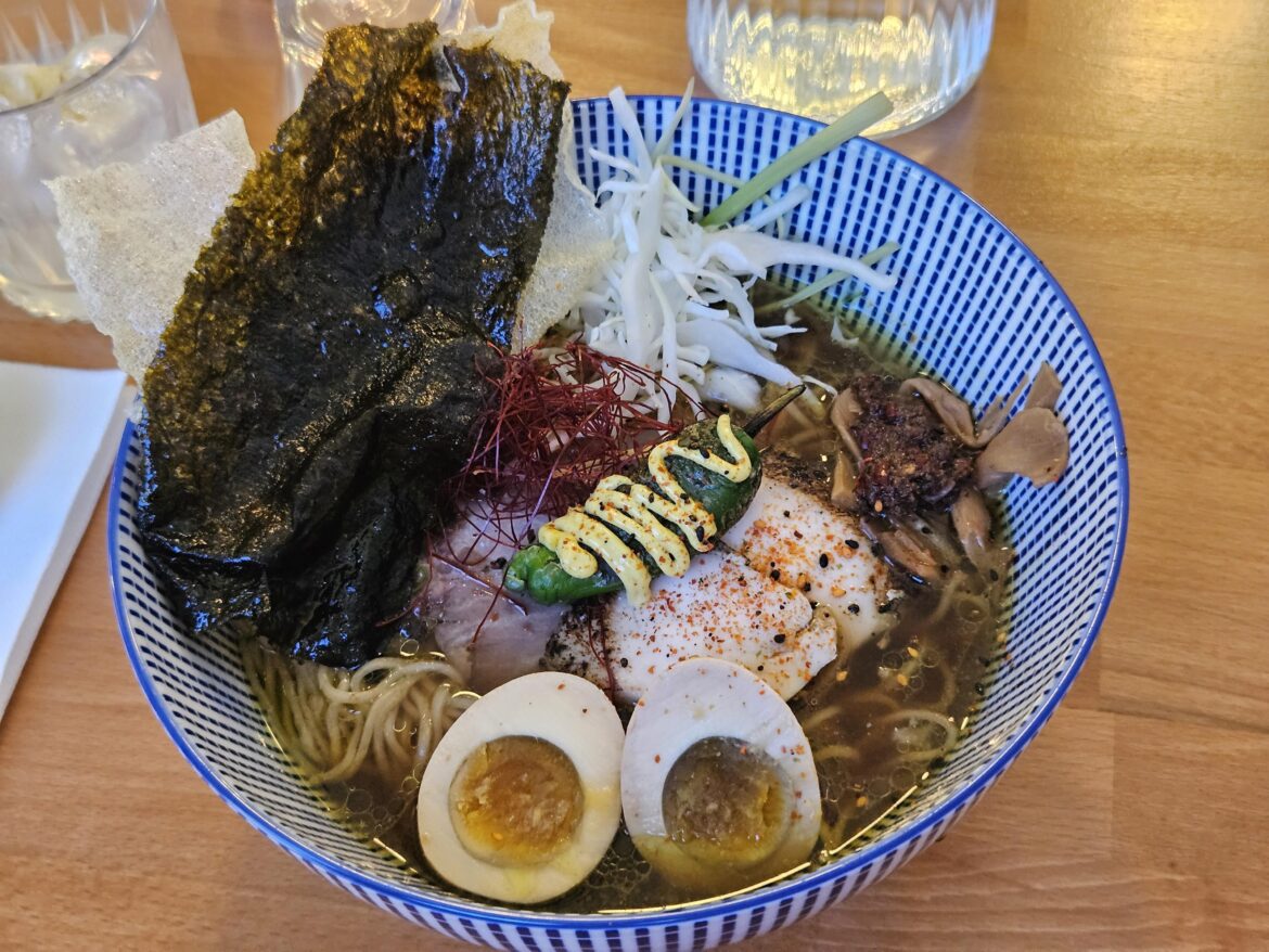 "Golden shoyu ramen" at Ukiyo, Paris