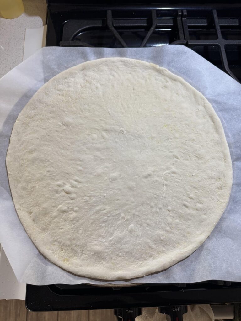 [OC] Attempt at making a perfect circular pizza