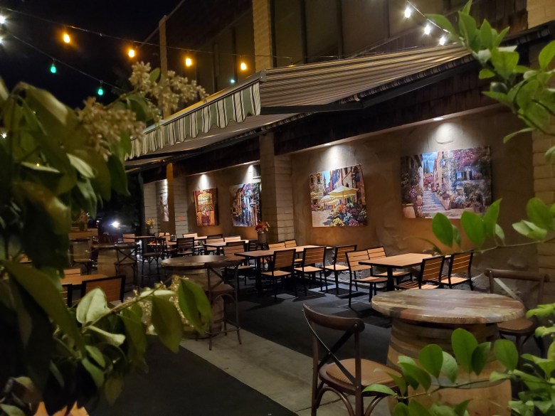 During the COVID-19 pandemic, Carpaccio added an outdoor dining area in Ryan's Lane, which was forced to close after the city reopened the alley.  Courtesy Sandra Ferer.