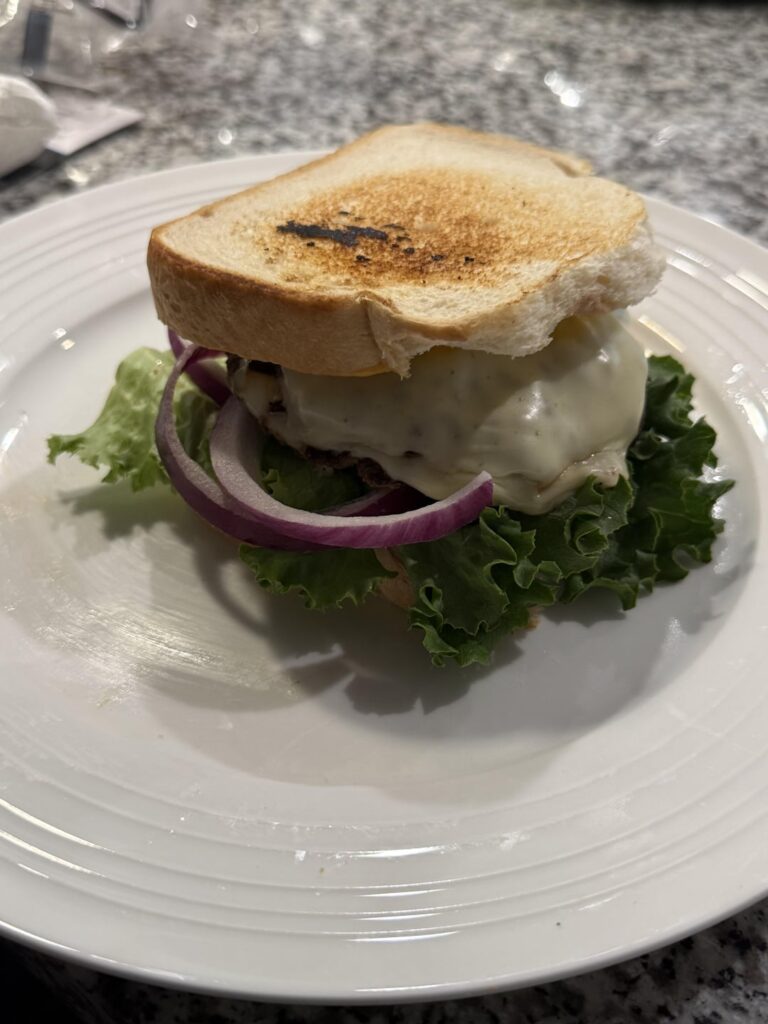 Low cal Sandwich/burger: 329 calories, 42g of protein 18g fiber