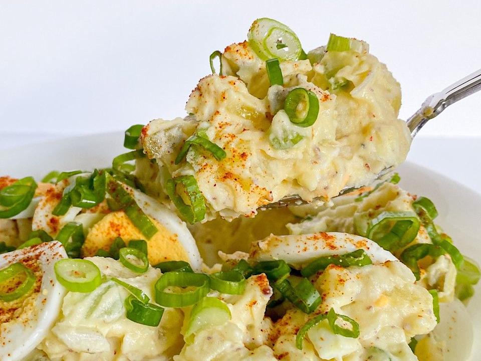  Sweet pickle potato salad.