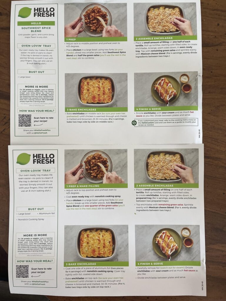 Am I going crazy? Same meal but different recipe cards