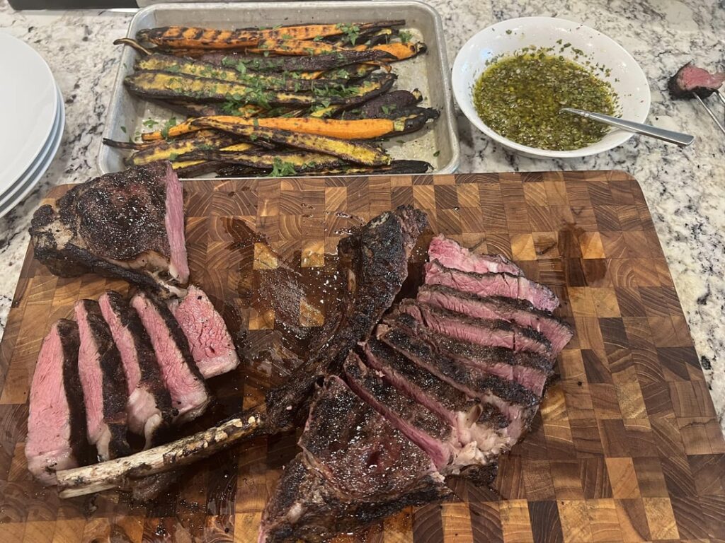 Bone in Ribeye and New York for 3.5 Hours at 137F