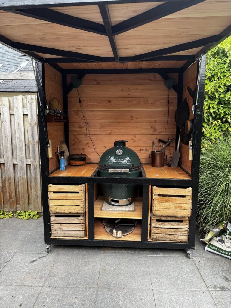 Built my own Big Green Egg home – ready to fire it up tonight! Built my own Big Green Egg home – ready to fire it up tonight!