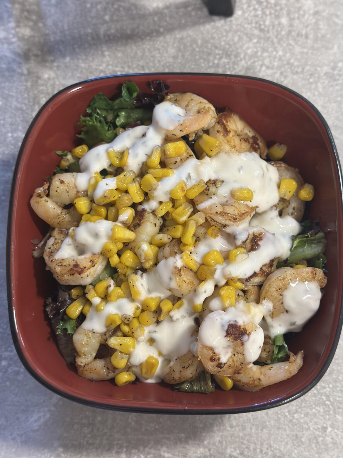 Smart Shrimp and Charred Corn Salad for today😋