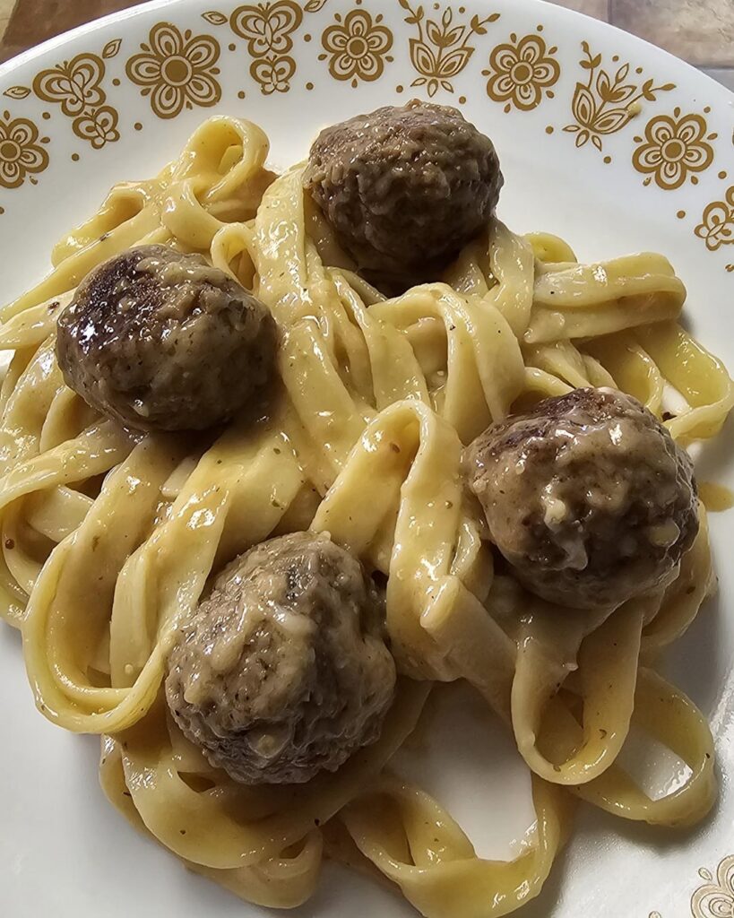 Swedish PlantBalls and Fettuccine