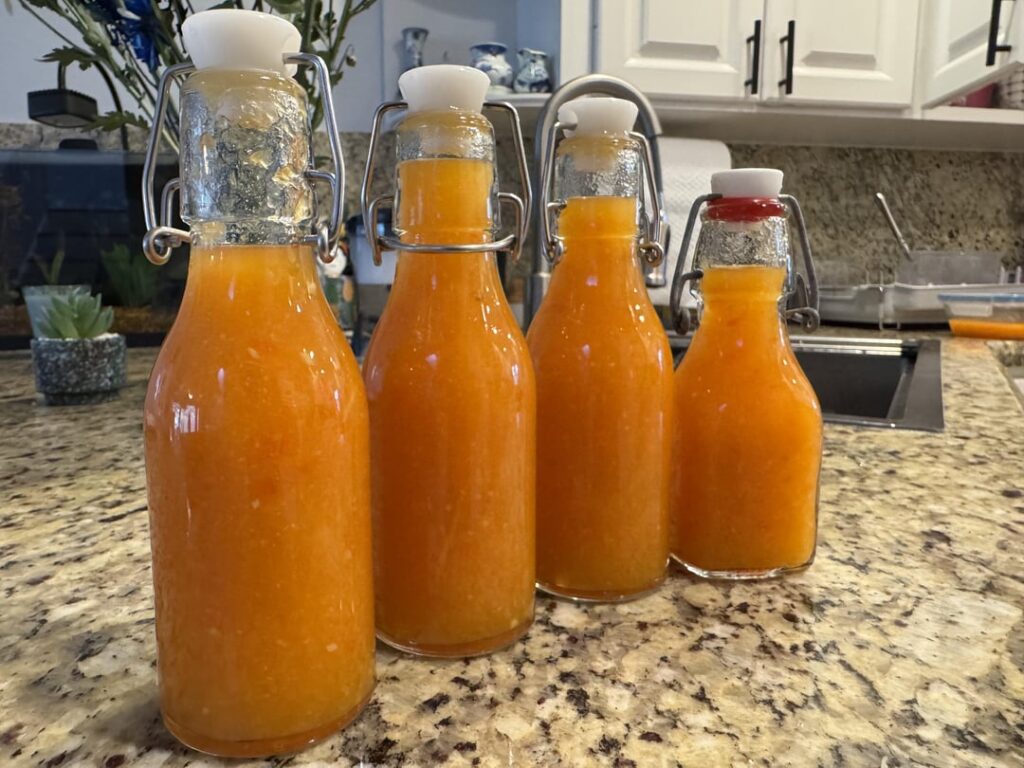 Mango habanero hot sauce