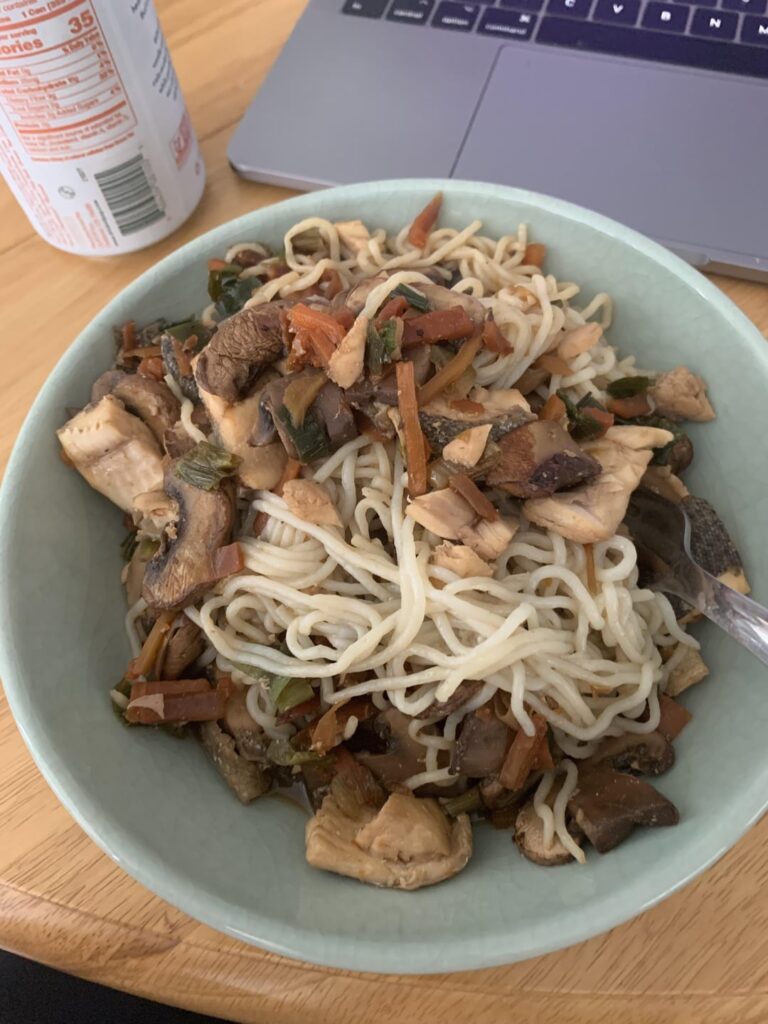 first attempt at low calorie lo mein! not bad but needs improvement
