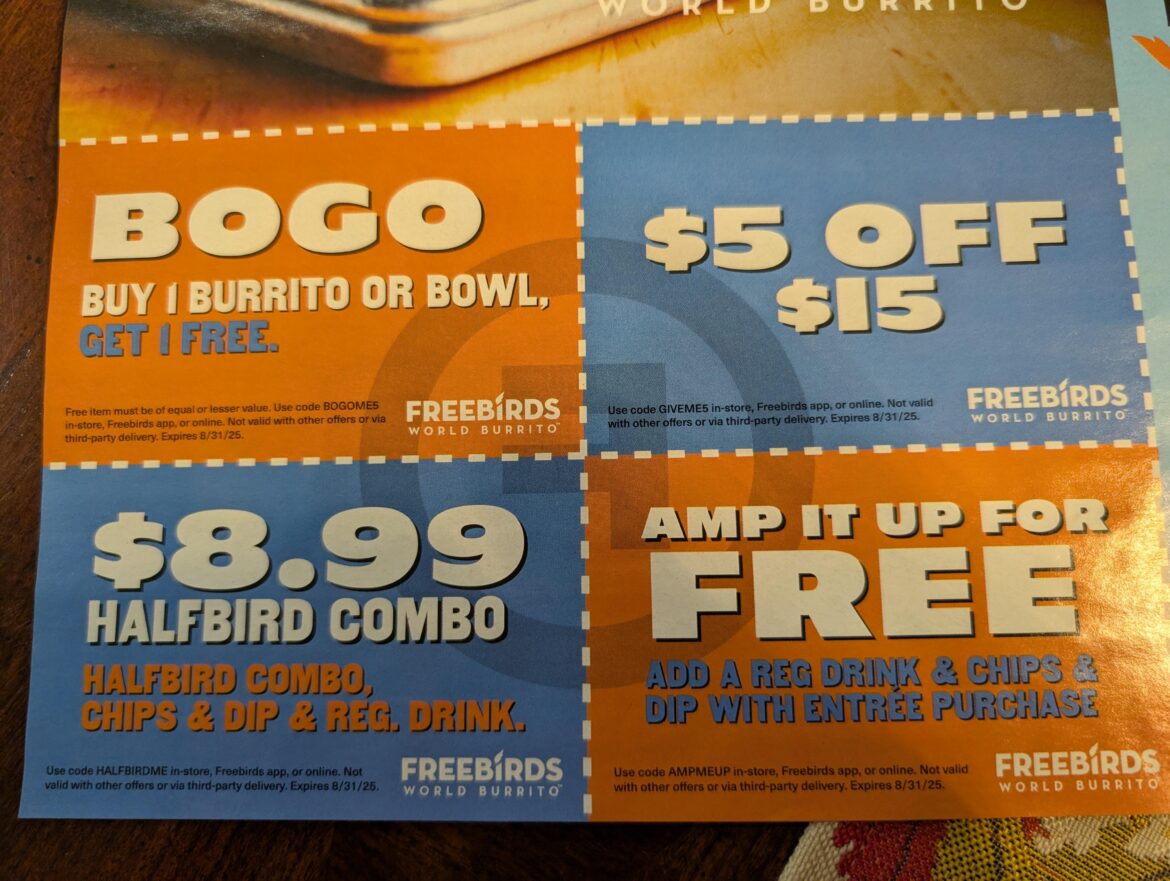 Freebirds Summer coupon